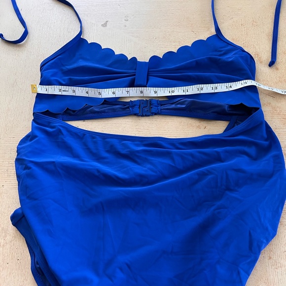 ASOS The Frolic Maternity Marella scallop swimsuit in cobalt blue size 12 - Picture 3 of 8